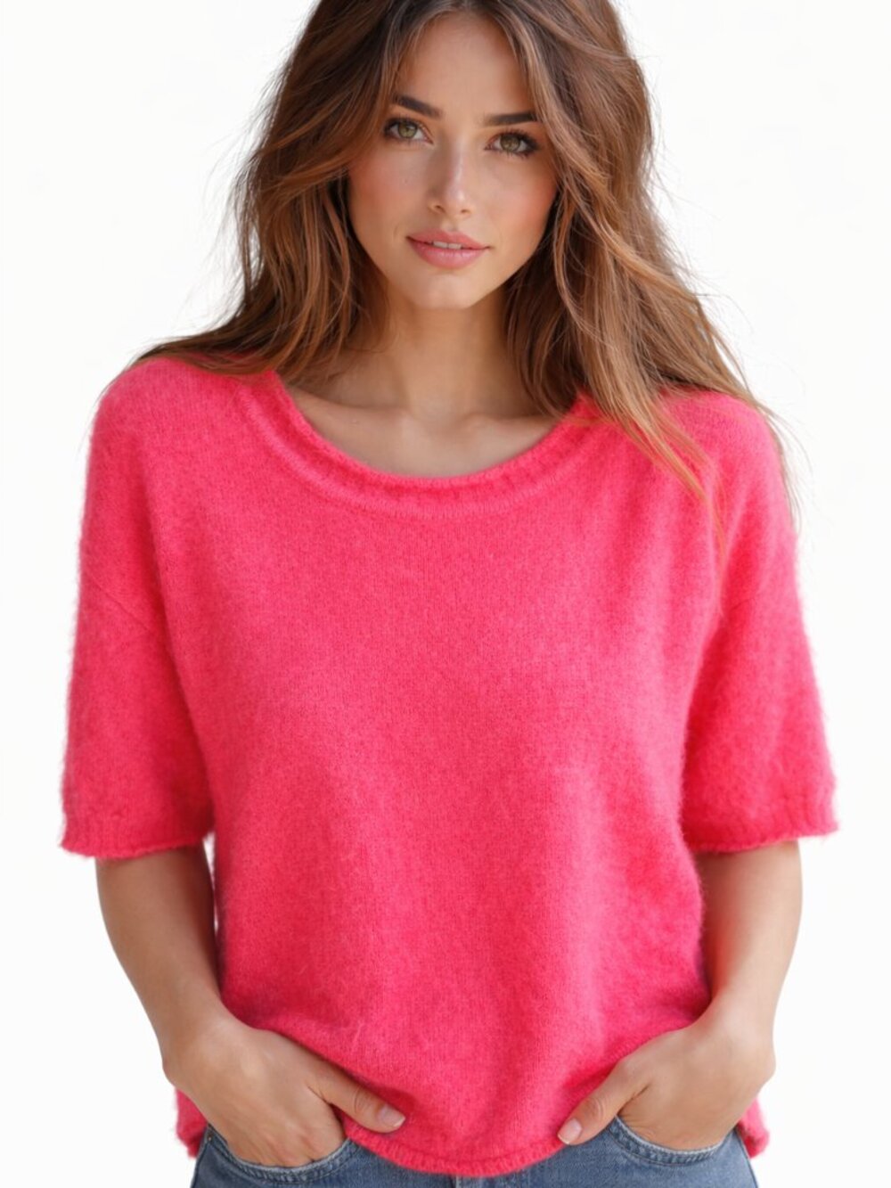 Angora rich (70%) sweater, relaxed fit, PSC